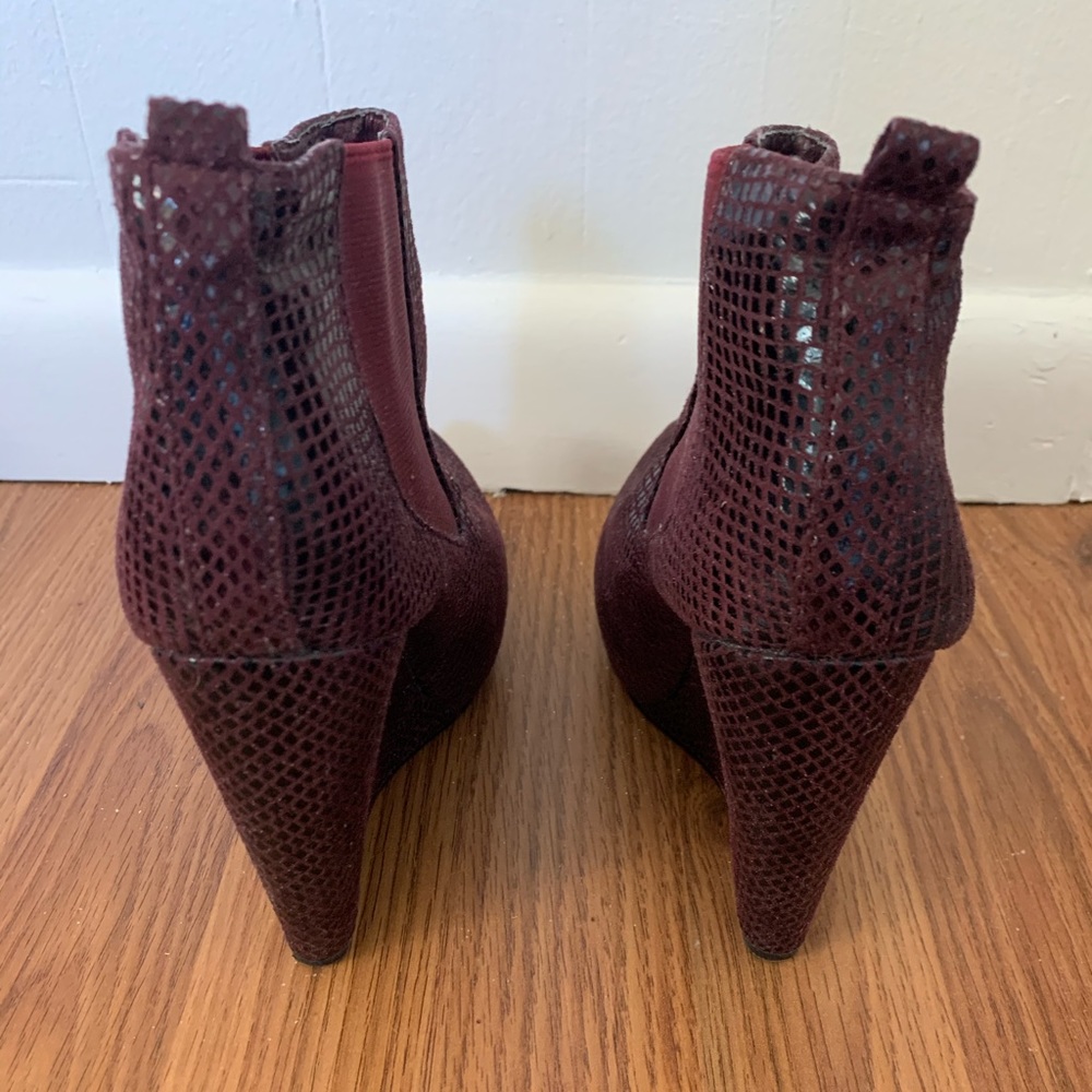 Maroon platform booties - Picture 4 of 5